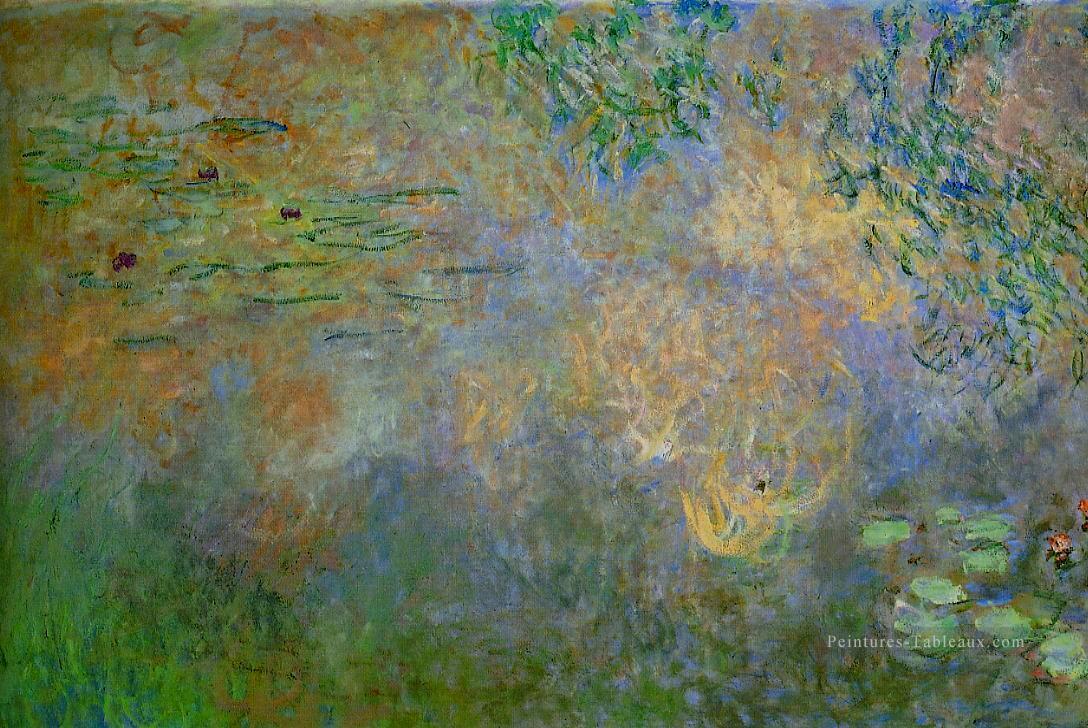 Nénuphar étang aux Iris à demi Claude Monet Fleurs impressionnistes Peintures à l'huile
